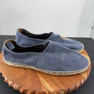 Men's Velasca Milano handmade Espadrilles Casual Loafers blue canvas sz 43 US 10
